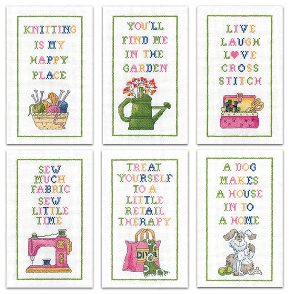 Sayings Cross Stitch Kits, Heritage Crafts – Sew Inspiring UK