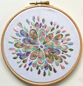 Abstract Splash Embroidery Kit, Cinnamon Stitching
