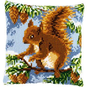 Squirrel in a pine Tree CROSS Stitch Tapestry Kit, Vervaco PN-0197046
