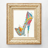 Stained Glass Slipper Cross Stitch Kit, Bothy Threads XSK7