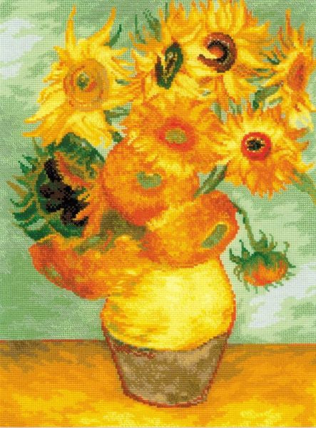 Van Gogh Sunflowers Cross Stitch Kit, Riolis R2032