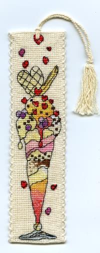 Vanilla Ice Bookmark Cross Stitch Kit, Michael Powell Art BM010