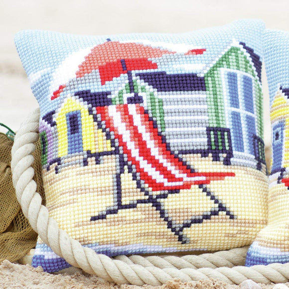 Beach Chair Seaside CROSS Stitch Tapestry Kit, Vervaco PN-0145641