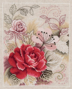 Rose Arabesque Counted Cross Stitch Kit, Vervaco pn-0145133