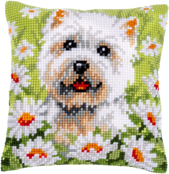 Westie among Daisies CROSS Stitch Tapestry Kit, Vervaco PN-0143905
