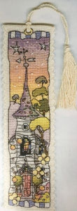 White Church Sunset Bookmark Cross Stitch Kit, Michael Powell Art BM018