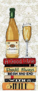 White Wine Cross Stitch Kit, Design Works 2983