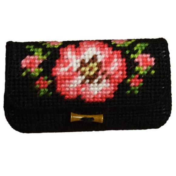 Wild Rose Purse/Clutch Bag Tapestry Kit, COUNTED Plastic Canvas Work, Orchidea ORC.9509