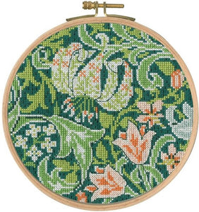 William Morris Golden Lily Counted Cross Stitch Kit, DMC BL1176/77