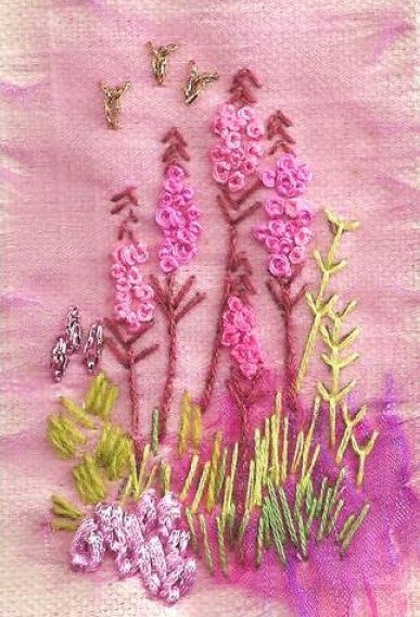 Willowherb Hedgerow Embroidery Kit, Rowandean Embroidery