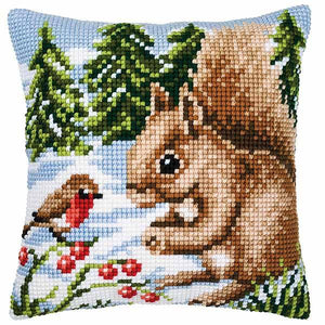 Winter Squirrel CROSS Stitch Tapestry Kit, Vervaco PN-0008667