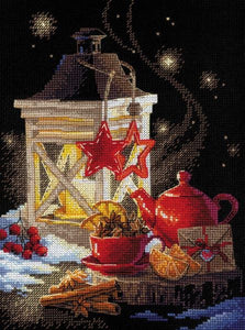 Winter Tea Time Cross Stitch Kit, Riolis R1977