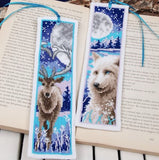 Wolf and Stag Bookmarks Cross Stitch Kit, Vervaco PN-0187476 - PAIR