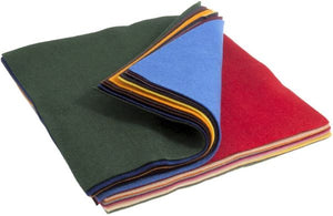 Wool Felt Squares, Wool Felt Fabric Bundle, 30cm x 30cm - Mixed Set of 25