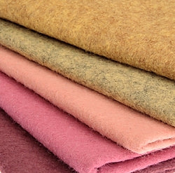 Wool Felt Squares, Premium Wool Felt Fabric, 9" x 9" Rosa, Set of 6