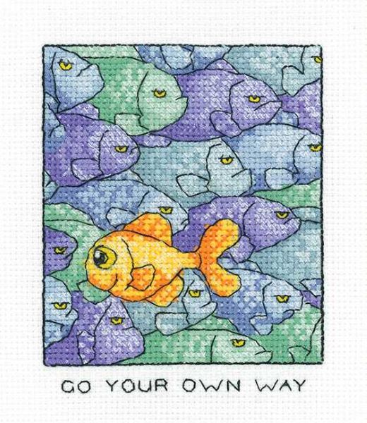 Your Own Way Cross Stitch Kit, Heritage Crafts -Peter Underhill