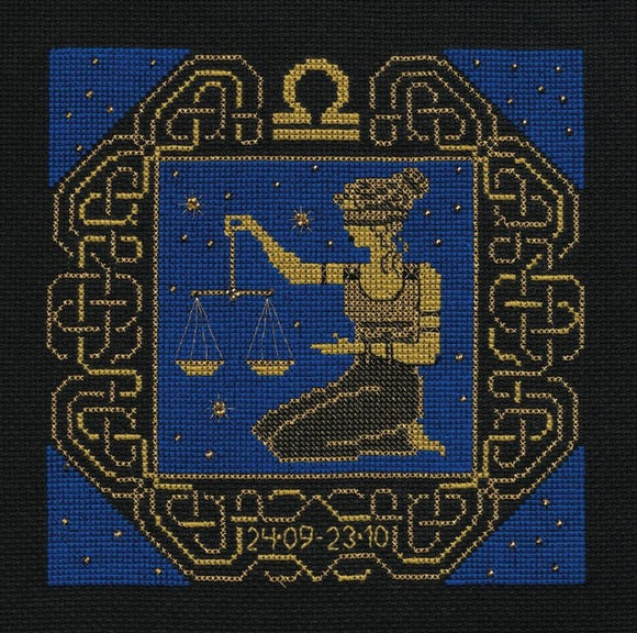 Zodiac Libra Counted Cross Stitch Kit Riolis R1207